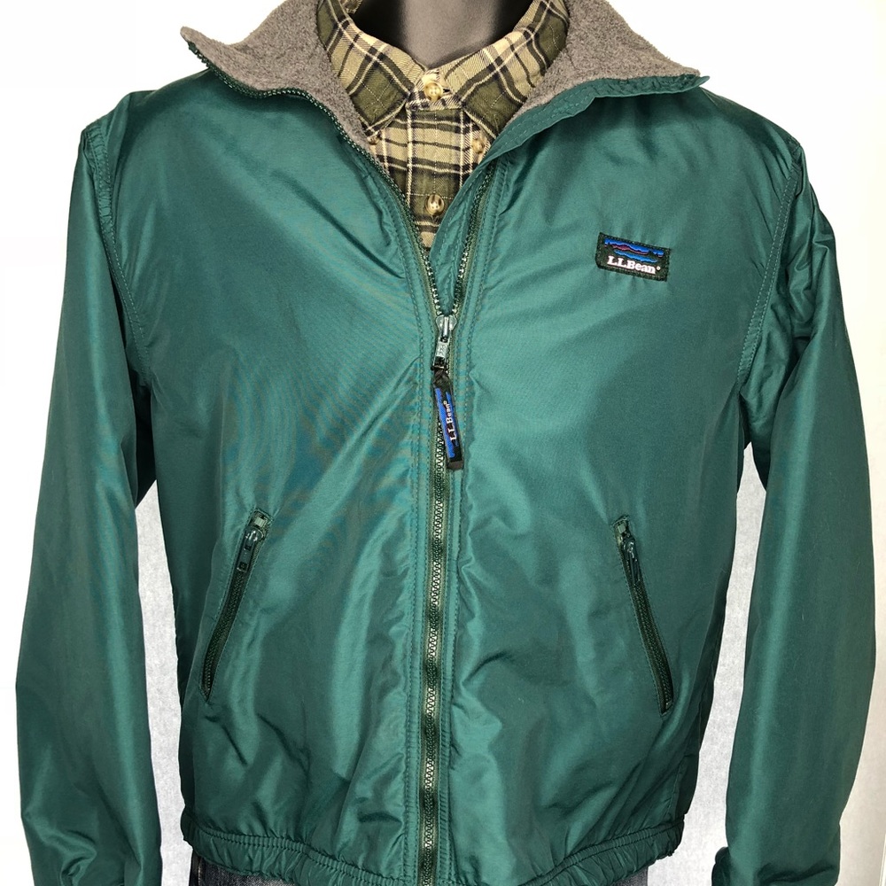 L.L. Bean vintage warm-up fleece bomber jacket